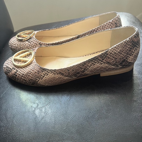 Valentino Malva Snake Print Ballerina Flats in Python - Picture 3 of 5